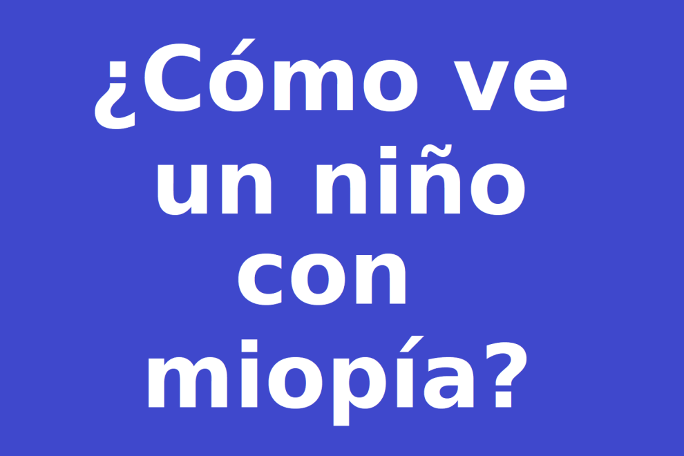 como se ve con miopia
